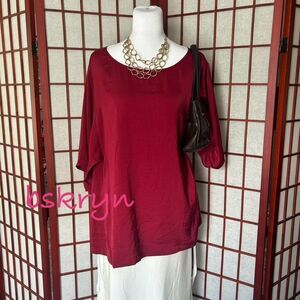 Chico-s Women's Red and Burgundy Blouse